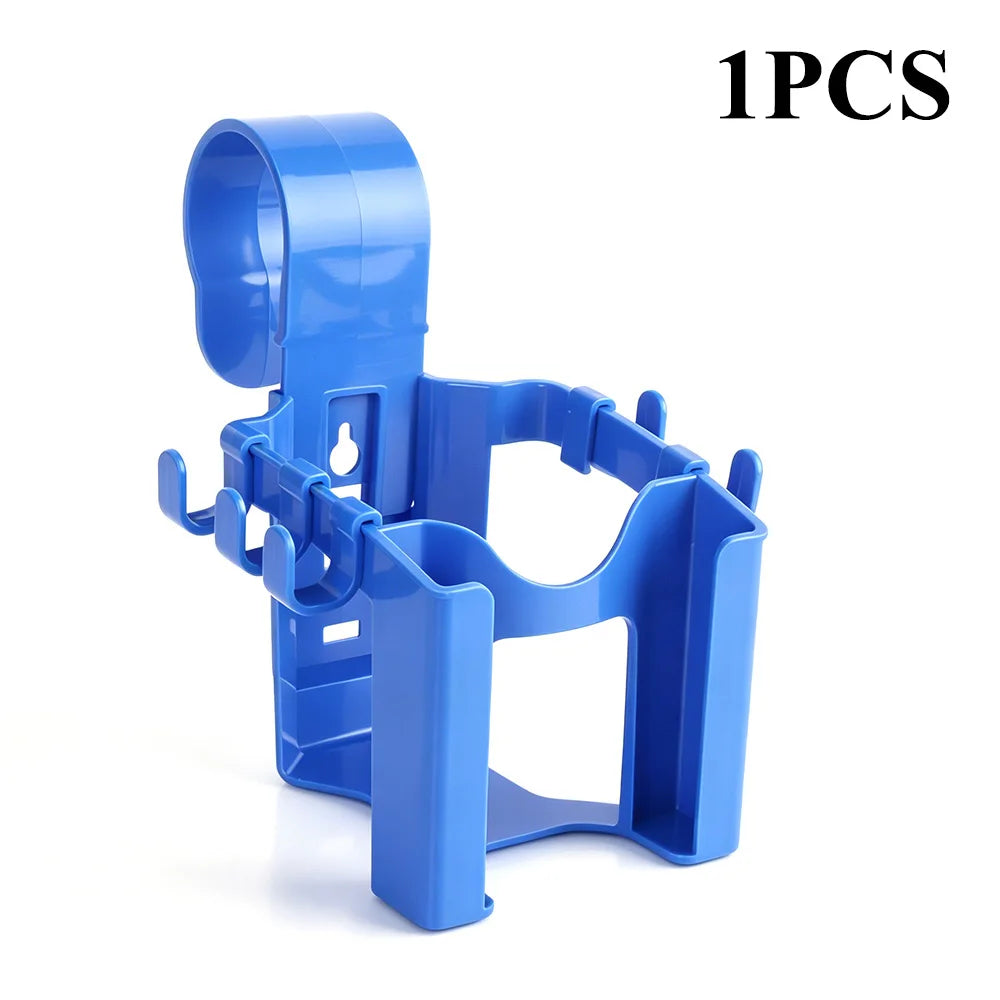 rangement suspendu piscine bleu porte gobelets clips téléphone canette serviette utilitaire multifonctionnel