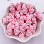 rubans forme noeud papillon résine colorée kawaii bleu rose orange rouge violet satiné 18mm
