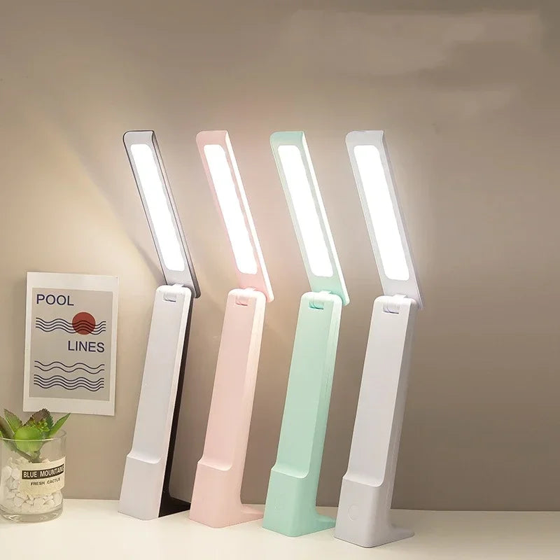 lampe pliable led rechargeable controle tactile noir rose vert blanc moderne minimaliste