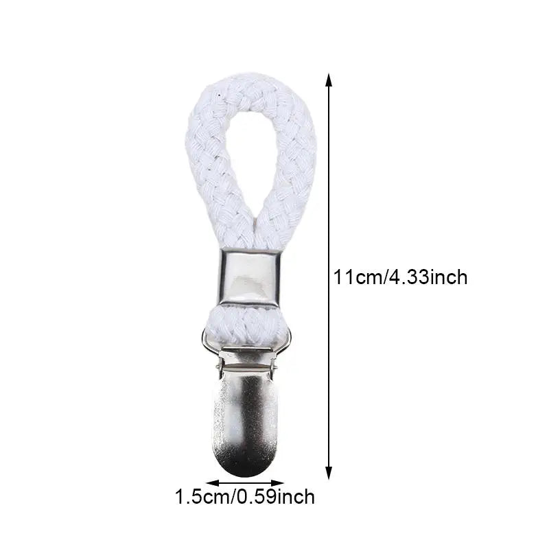 clips serviettes corde tressée acier inoxydable moderne beige blanc noir rouge vert olive
