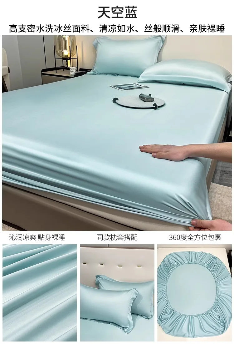 draps lit doux moderne bleu clair uni adhésif été qualité réactive