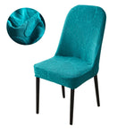 housse chaise extensible jacquard gris moderne fauteuil salle manger banquet