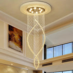 suspension lumineuse moderne cristal transparente 110V 240V cold warm white