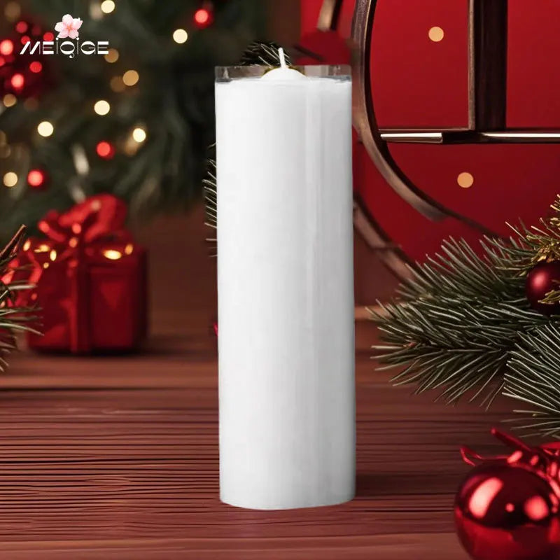 bougies urgence rouge blanche 16cm 60h combustion sans flamme opaques classiques