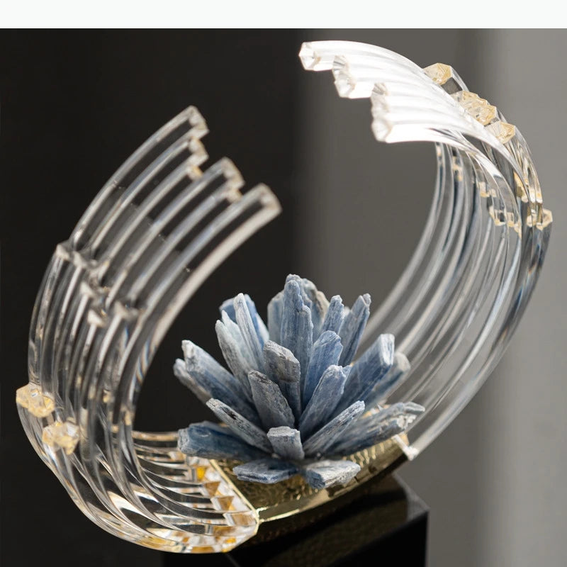 bracelet moderne transparent cristal doré abstrait décoration esthétique ornement fleur