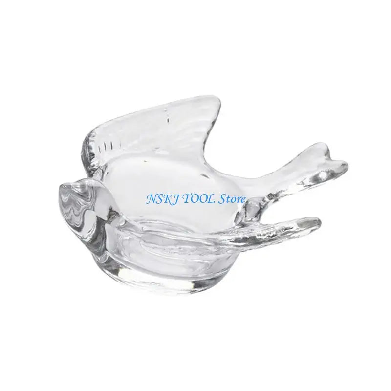 support bougie oiseau transparent ambré texture plumes artisanal moderne 9.5cm 11cm bougie festive décoration