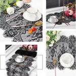 nappe dentelle blanche florale élégante transparente table manger été grâce décoration