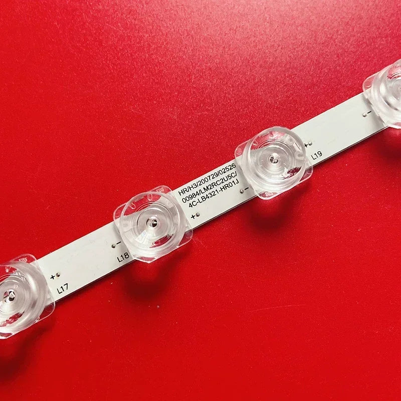 bande led transparente moderne 21 leds 812mm blanc connecteurs 6v
