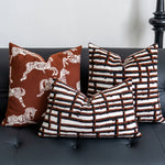 housse coussin polyester géométrique chevaux marron blanc moderne décoration intérieure nordique fixations