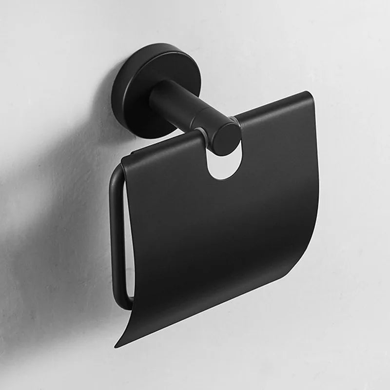 porte papier toilette mural moderne noir mat fixation murale support papier hygiénique minimaliste salle
