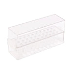 boîte rangement pinceaux manucure blanc noir rose pratique moderne 30 trous