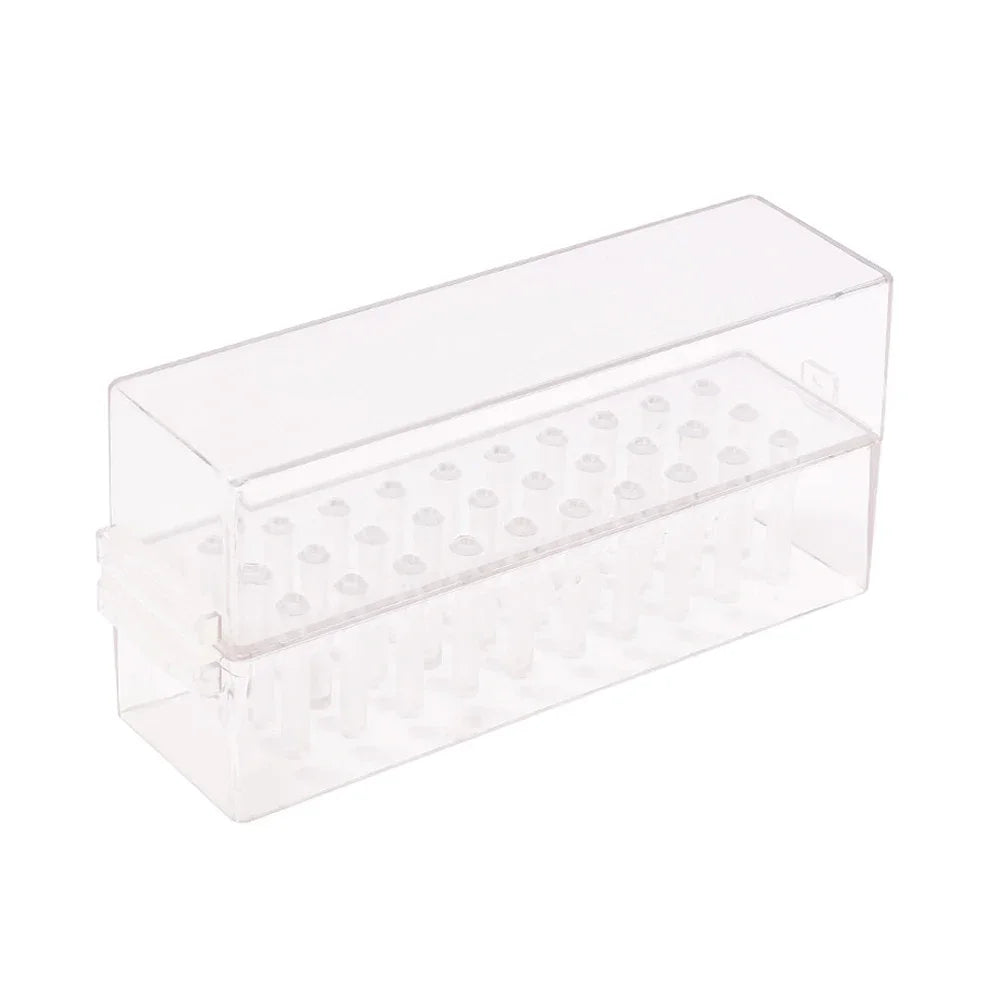 boîte rangement pinceaux manucure blanc noir rose pratique moderne 30 trous