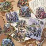 autocollants deco maison miniatures paysages scrapbooking etiquettes journal artisanal details architectural jardins voiles instructions