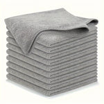 serviettes microfibres gris bleu vert rose violet rouge texture douce modernes utilitaires 25x25cm