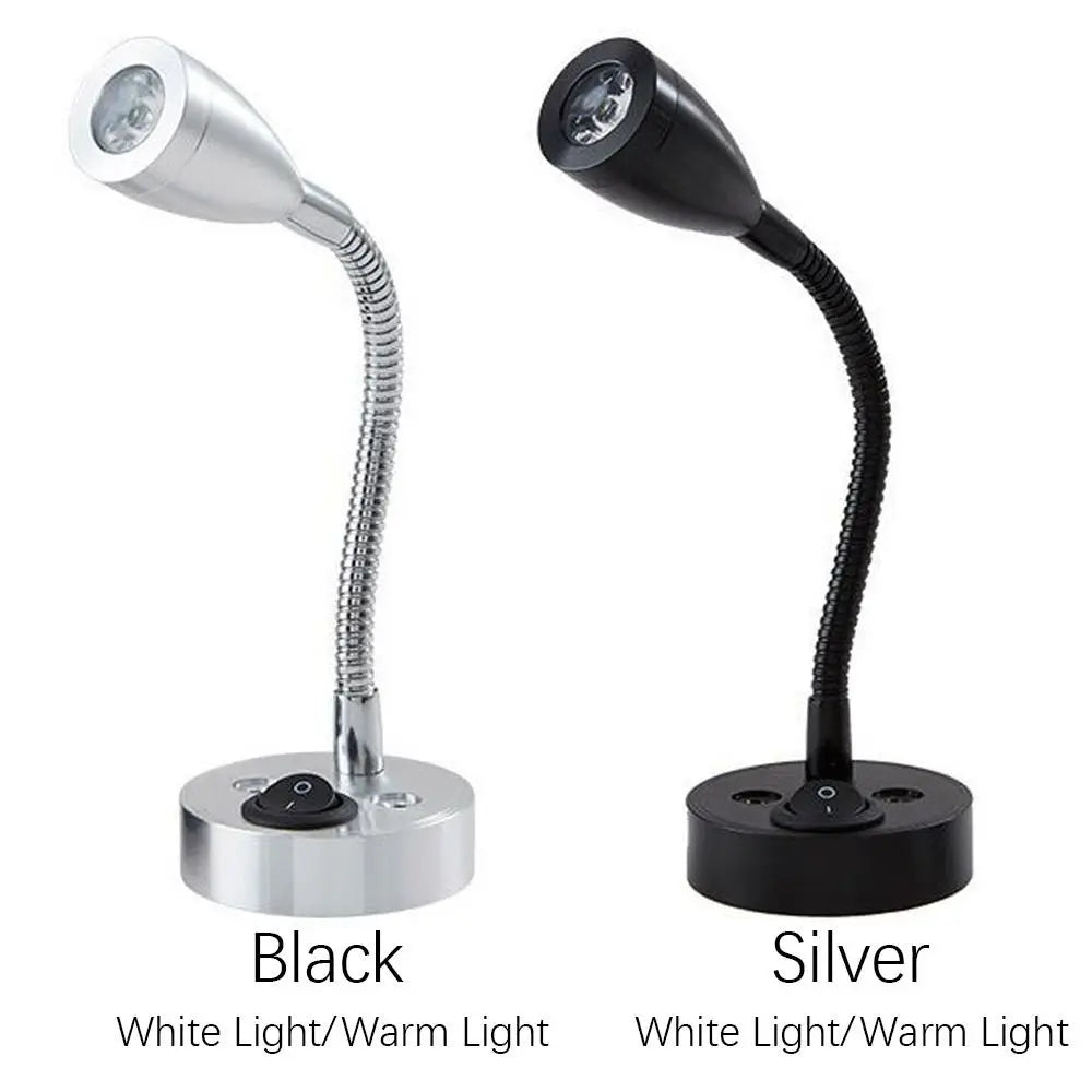 lampe flexible argent noir moderne interrupteur vis métal lisse fonctionnelle