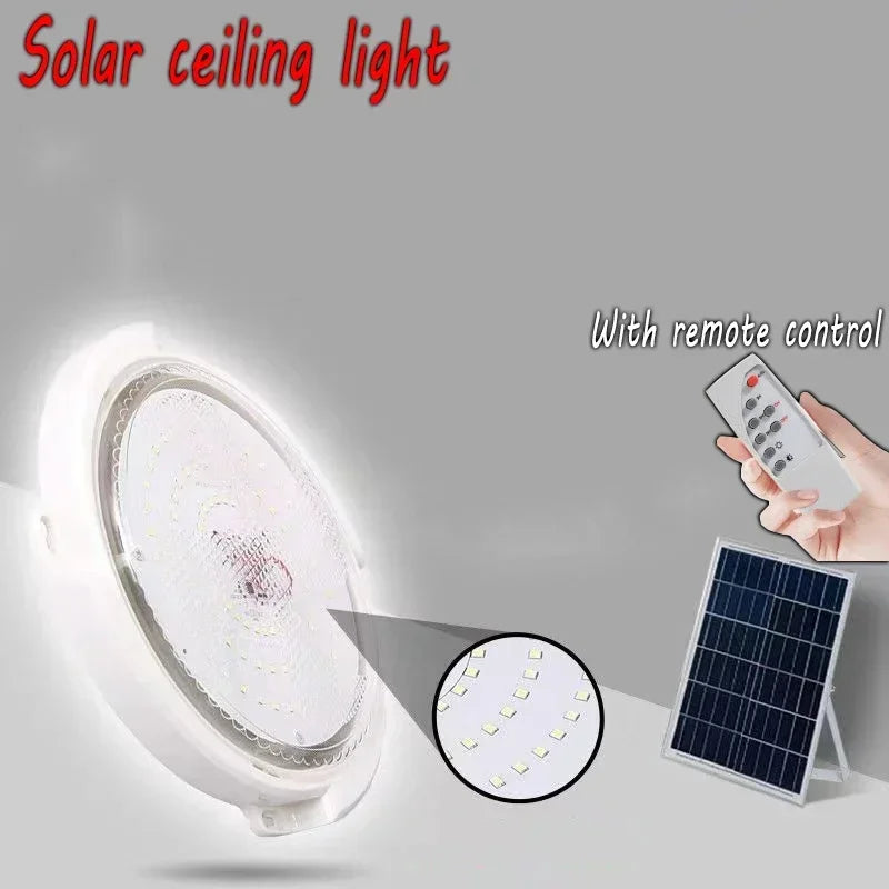 lampe solaire plafonnier moderne blanc ip65 led facile certification rohs ul ccc cqc