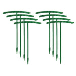 support plante plastique vert foncé moderne 12 pièces tiges fixations jardin fleurs