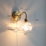 lampe murale moderne or blanc rayures verticales ampoules led cordon doré fixations vis 220v
