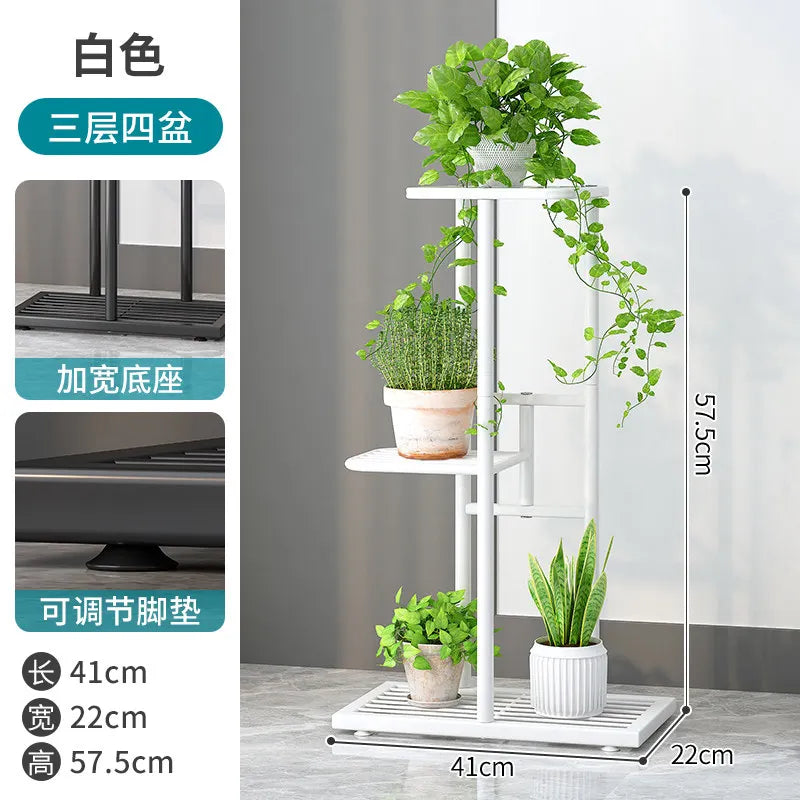 meuble plante vertical étages blanc moderne paniers plastique transparents structure métallique lisse assemblage facileintérieur