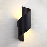 lampe murale moderne blanc noir or courbe simple éclairage quotidien chambre salle manger