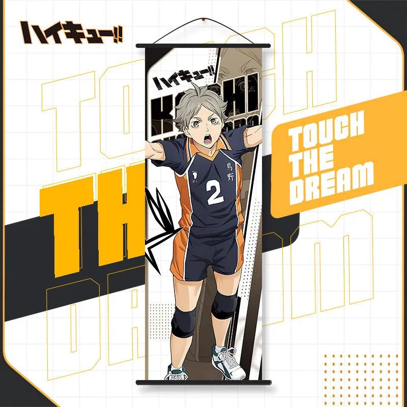affiche bannière anime tobio kageyama orange noir illustration volley ballSuspense, demandé impose contraintes strictes