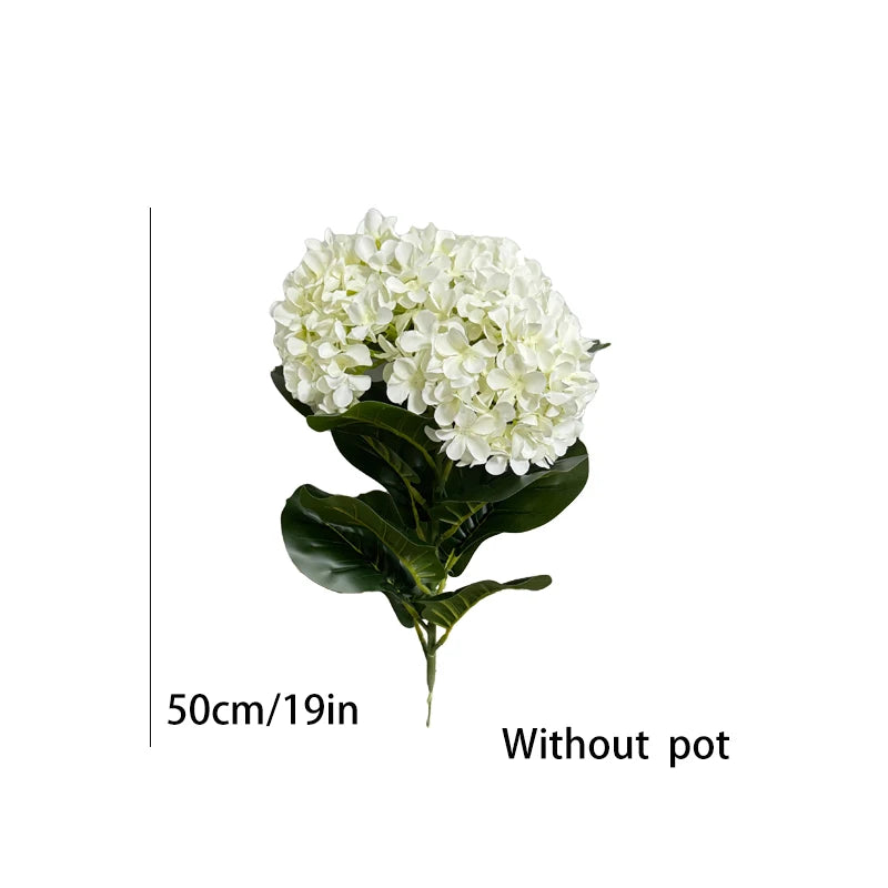 plante artificielle hortensia blanc vert moderne pot décoration intérieure réaliste