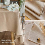 nappe table imperméable beige texture lin classique réutilisable extérieur mariage festive