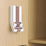 rangement mural moderne boites piles aa aaa distributeur autoadhésif blanc noir vis