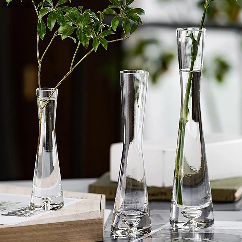 vase verre transparent moderne minimaliste décoration intérieure table mariage simple