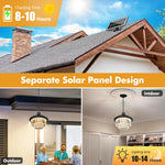 Lampe solaire LED étanche extérieure IP65 ABS Art Déco Changement Couleur Autonome Urgence