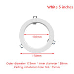 anneaux fixation luminaire blancs modernes downlight led opaques rond lisses variante adaptable