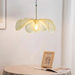 suspension lumineuse tissu blanc translucide moderne salle bain salon restaurant