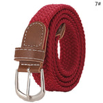ceinture tissée élastique unisexe moderne beige noir rouge gris bleu olive