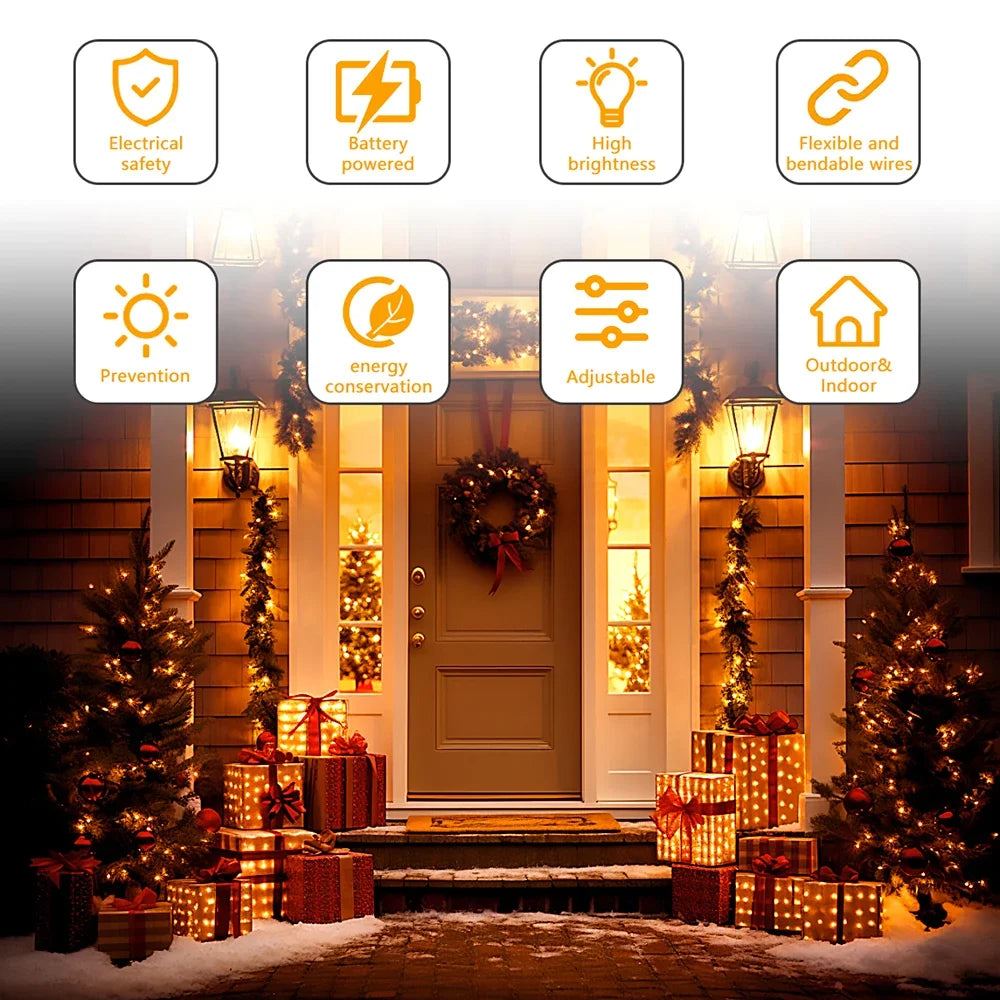 guirlande lumineuse led 10m 20m waterproof adhésive moderne noël décoration intérieure extérieure