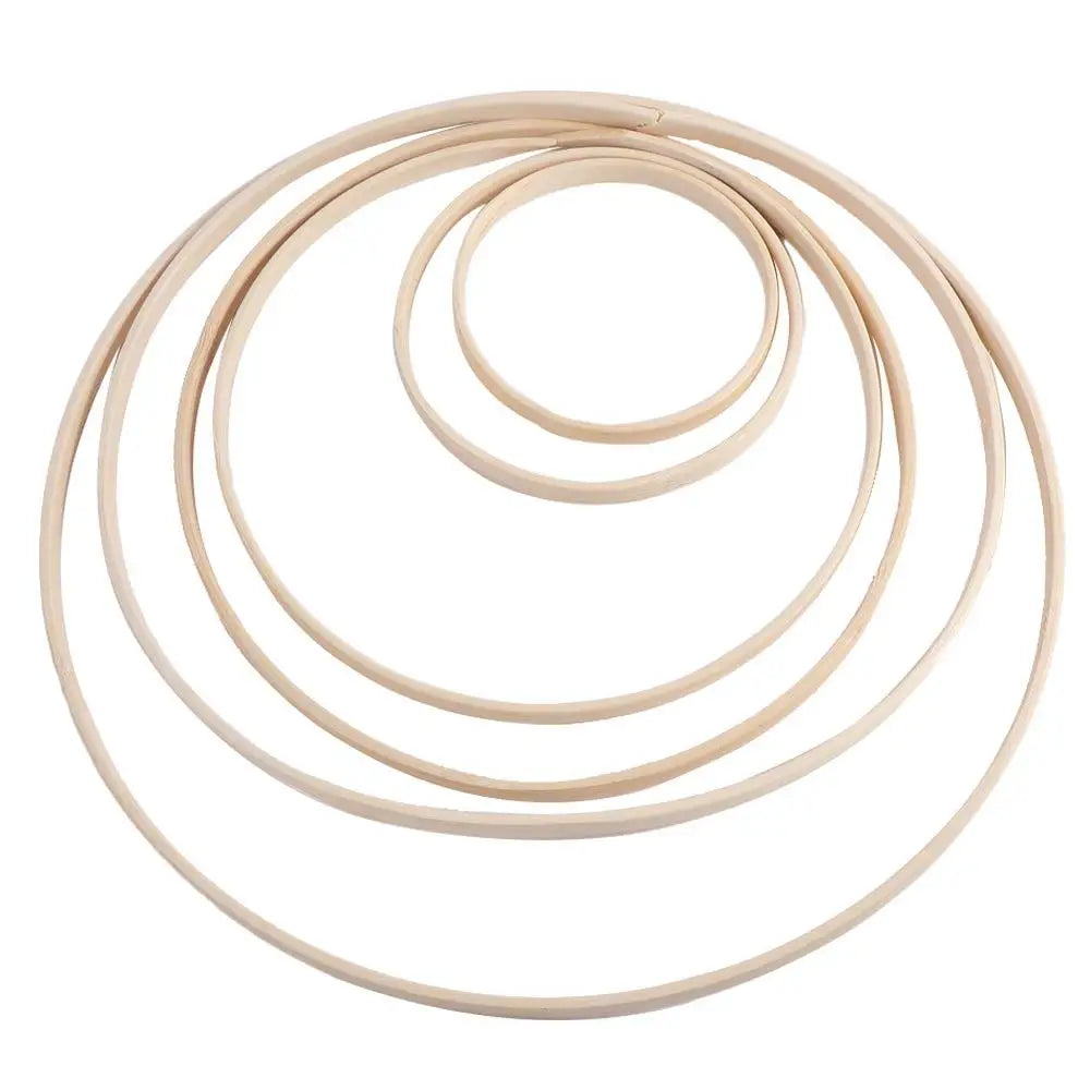 anneaux circulaires bambou minimaliste suspension fleurs noël 10cm 13cm 18cm 20cm 23cm 26cm 30cm