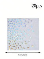 assiettes papier holographiques serviettes festives arc ciel anniversaire mariage noël fêtes enfants avril chinois