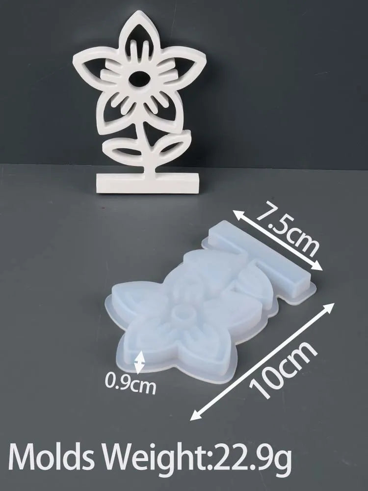 porte carte silicone forme fleur moderne blanc adhésif minimaliste motifs floraux légèrement rugueux