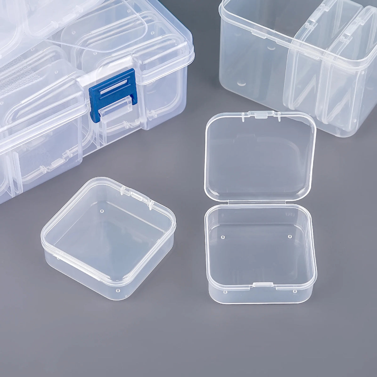 boîtes rangement transparentes modernes poignées compartiments grilles boîtes rangement transparentes poignées compartiments 10 grilles