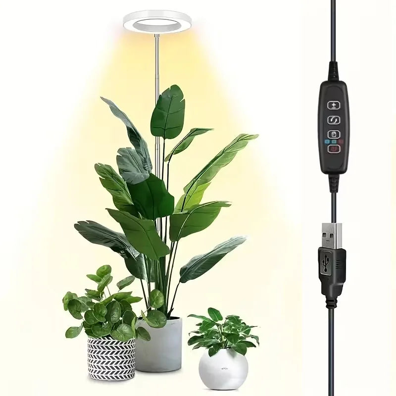 lampe croissance plante led réglable 160cm usb alimentation 7w 35lumière blanc 23jaune 8rouge 4bleu