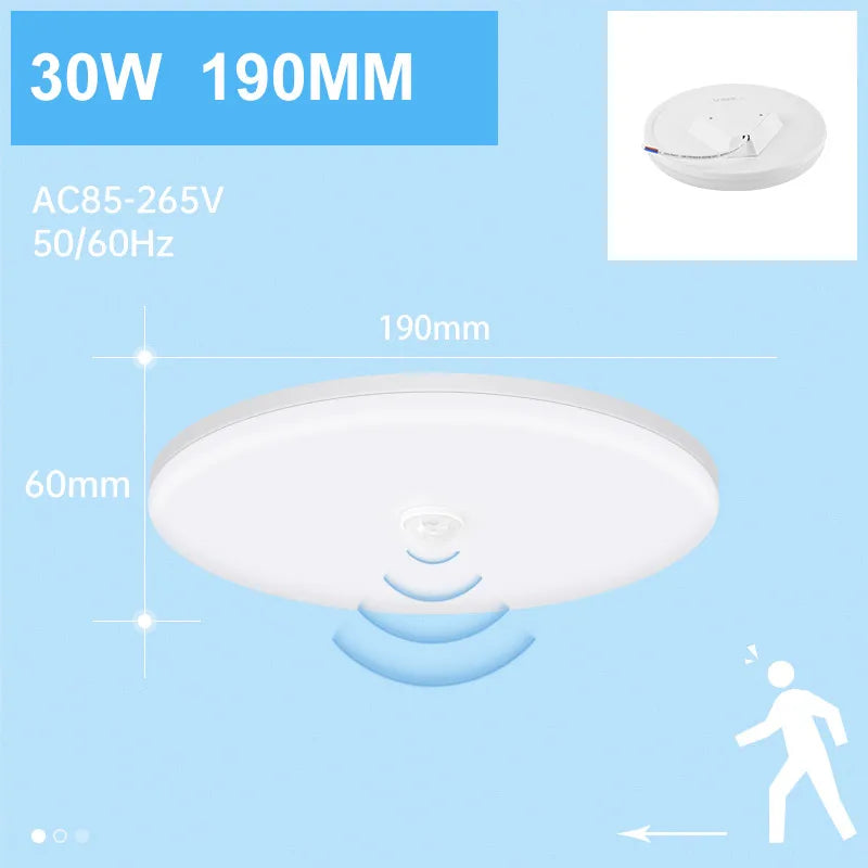 lampe led moderne 20w 30w ip65 détecteur mouvement étanche 220v