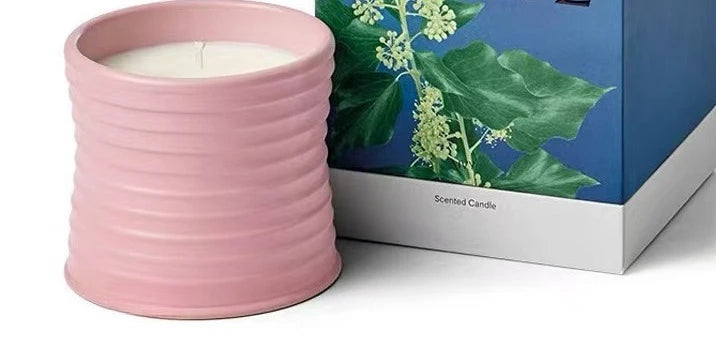bougies parfumées fleur aromathérapie rouge bleu moderne boîte cadeau ambiance maison