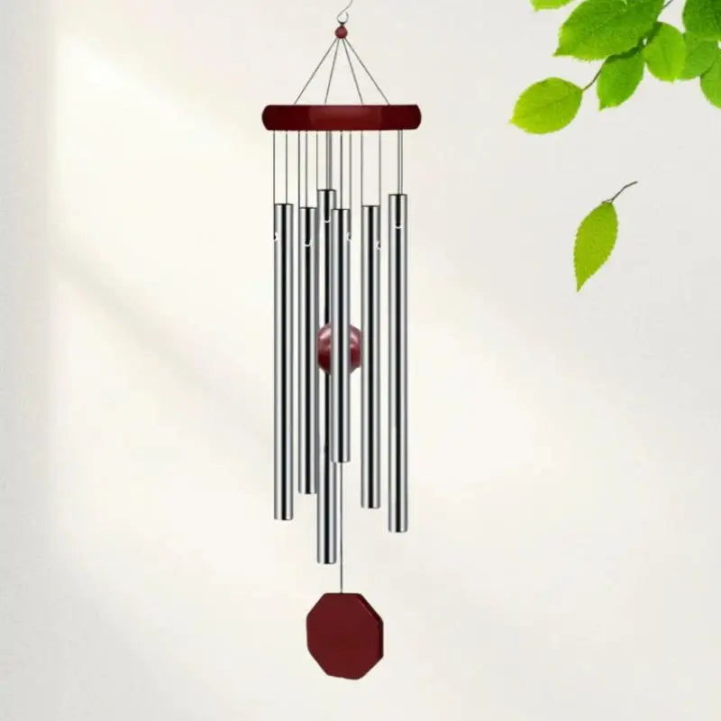cloche vent moderne cloches argentées rouges pendentif hexagonal fixations ventilation intérieureextérieur