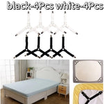attaches drap lit clips élastiques noir blanc réglables anti tirage ignifuge polyester modernes