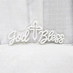 décoration lumineuse god bless sign neon blanc moderne religieux chambre coucher