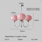 lustre moderne rose doré sphères brillantes opalescent semi encastré led