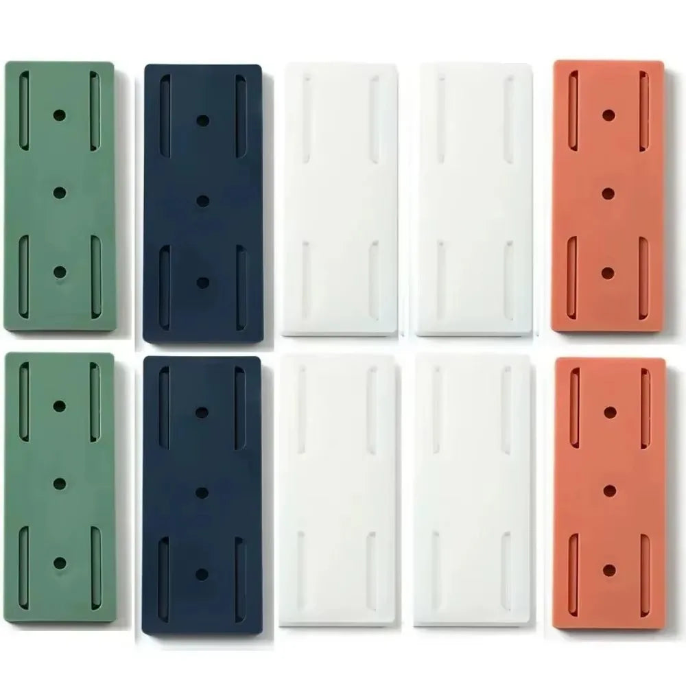 support rallonge électrique adhésif blanc bleu rose vert moderne double