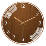 horloge murale bois grainé aiguille quartz minimaliste salon chambre moderne
