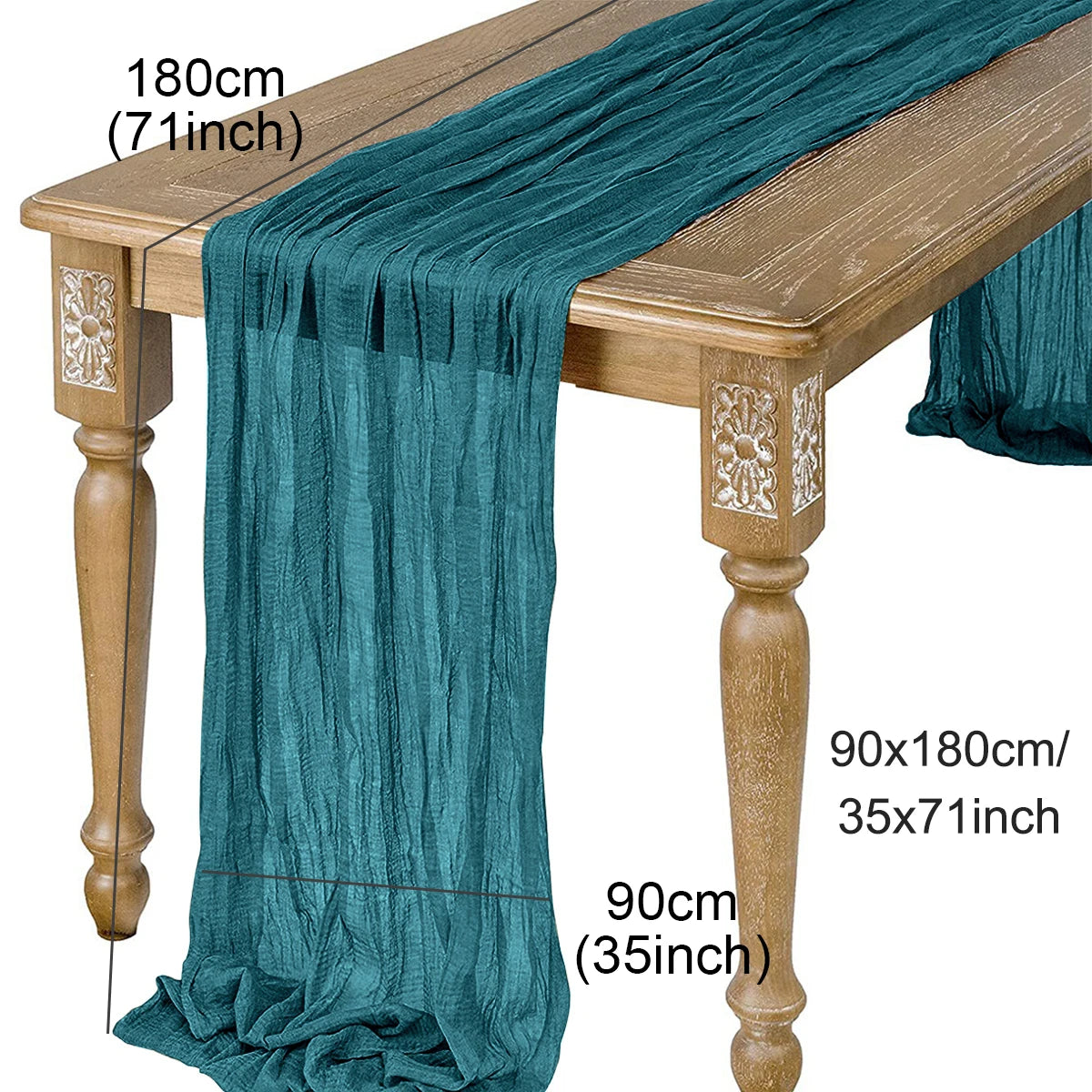 nappe table plissée rustique élégante couleur beige verteOpaque polyester maison festive mariage noël