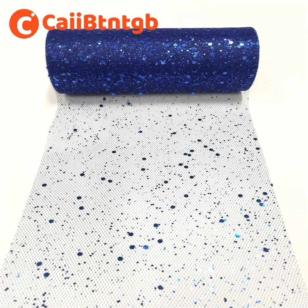 rubans pailletés couleur bleue rose noir texturés 25 yards 15cm largeur festive bricolage mariage