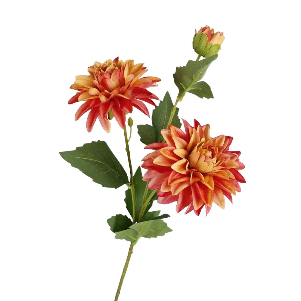 bouquet dahlias rose blanc jaune moderne décoration intérieure anniversaire mariage minimaliste